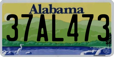 AL license plate 37AL473