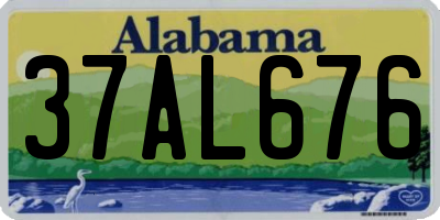 AL license plate 37AL676