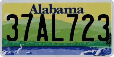 AL license plate 37AL723