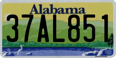 AL license plate 37AL851