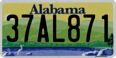 AL license plate 37AL871