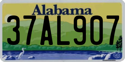 AL license plate 37AL907
