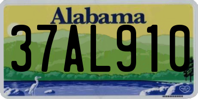 AL license plate 37AL910