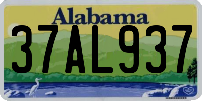 AL license plate 37AL937