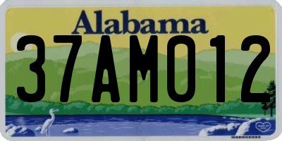 AL license plate 37AM012