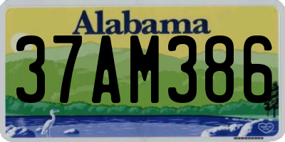 AL license plate 37AM386