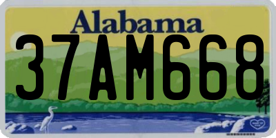 AL license plate 37AM668