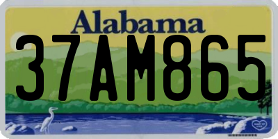AL license plate 37AM865