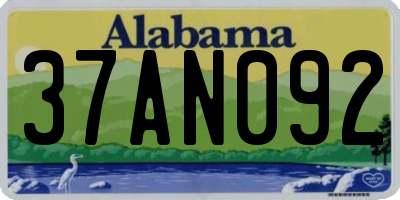 AL license plate 37AN092