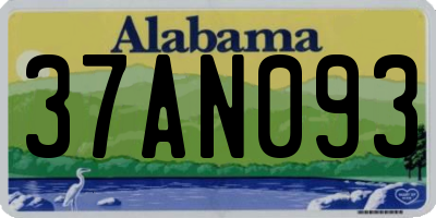 AL license plate 37AN093