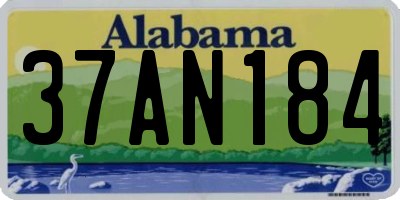 AL license plate 37AN184