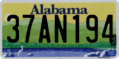 AL license plate 37AN194