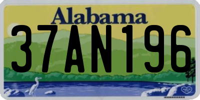 AL license plate 37AN196