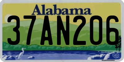 AL license plate 37AN206