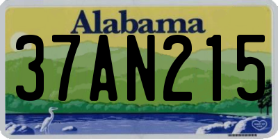 AL license plate 37AN215