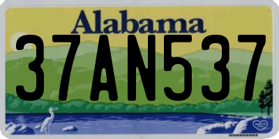AL license plate 37AN537