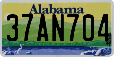AL license plate 37AN704