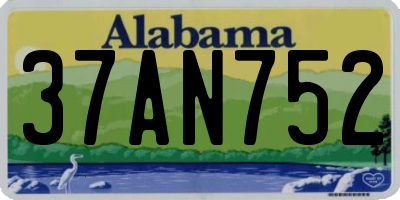 AL license plate 37AN752