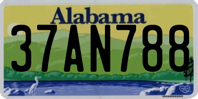 AL license plate 37AN788