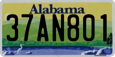 AL license plate 37AN801