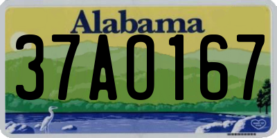AL license plate 37AO167