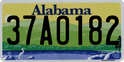 AL license plate 37AO182