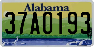 AL license plate 37AO193