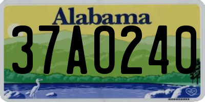 AL license plate 37AO240