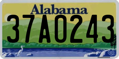 AL license plate 37AO243