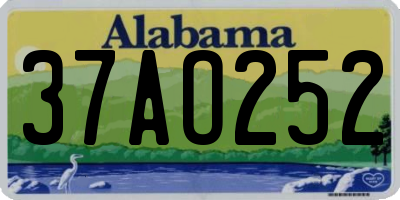 AL license plate 37AO252