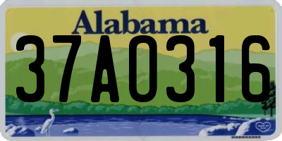 AL license plate 37AO316