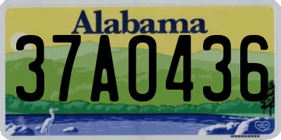 AL license plate 37AO436