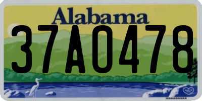 AL license plate 37AO478