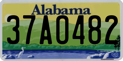AL license plate 37AO482
