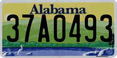 AL license plate 37AO493