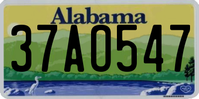 AL license plate 37AO547