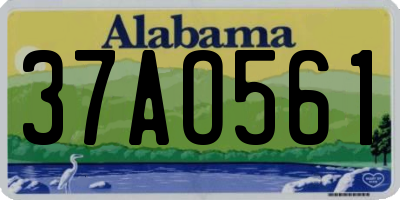 AL license plate 37AO561