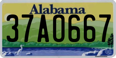 AL license plate 37AO667
