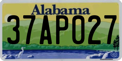 AL license plate 37AP027