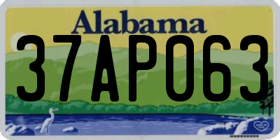 AL license plate 37AP063