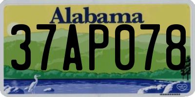 AL license plate 37AP078