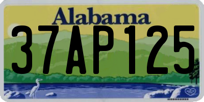 AL license plate 37AP125