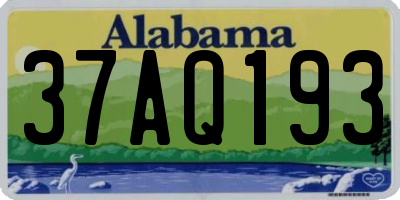 AL license plate 37AQ193