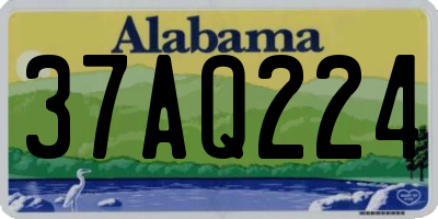 AL license plate 37AQ224