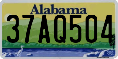 AL license plate 37AQ504