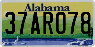 AL license plate 37AR078