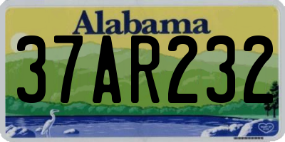 AL license plate 37AR232