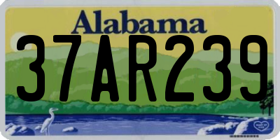 AL license plate 37AR239