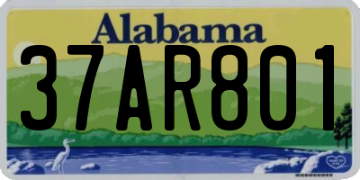 AL license plate 37AR801