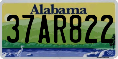 AL license plate 37AR822